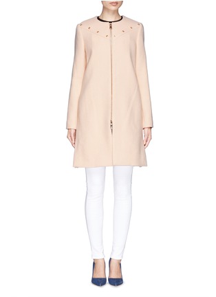 Detail View - Click To Enlarge - CHLOÉ - Point collar washed wool coat