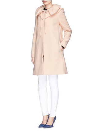 Front View - Click To Enlarge - CHLOÉ - Point collar washed wool coat