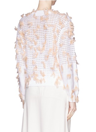 Back View - Click To Enlarge - CHLOÉ - Ribbon pompom knit sweater