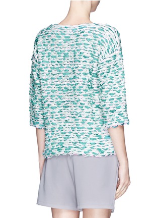 Back View - Click To Enlarge - CHLOÉ - Bateau neck tweed knit top
