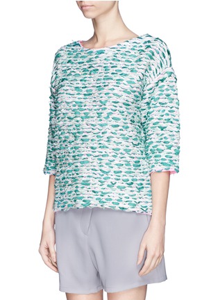 Front View - Click To Enlarge - CHLOÉ - Bateau neck tweed knit top