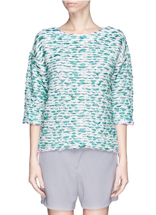 Main View - Click To Enlarge - CHLOÉ - Bateau neck tweed knit top