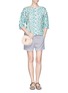 Figure View - Click To Enlarge - CHLOÉ - Bateau neck tweed knit top