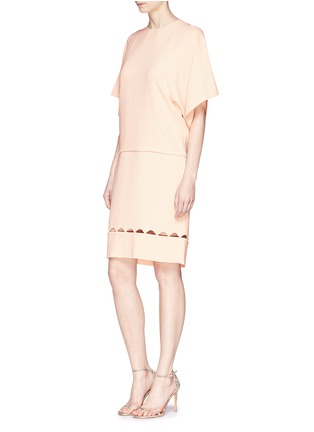 Figure View - Click To Enlarge - CHLOÉ - Scallop cutout drop waist dress