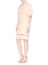 Figure View - Click To Enlarge - CHLOÉ - Scallop cutout drop waist dress