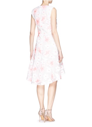 Back View - Click To Enlarge - CHLOÉ - Floral jacquard flare dress