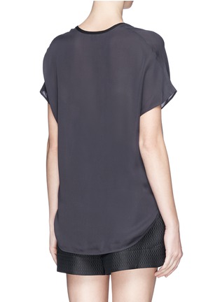 Back View - Click To Enlarge - VINCE - V-neck silk georgette blouse