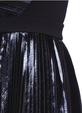 Detail View - Click To Enlarge - PROENZA SCHOULER - Foil print plissé pleat dress