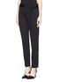 Front View - Click To Enlarge - PROENZA SCHOULER - 'Novelty' asymmetric tie croppped wool pants