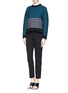 Figure View - Click To Enlarge - PROENZA SCHOULER - Crisscross stripe sweater