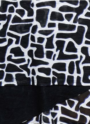 Detail View - Click To Enlarge - PROENZA SCHOULER - Layer hem maze print jersey tank dress