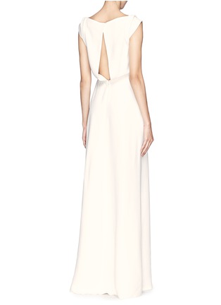 Figure View - Click To Enlarge - VICTORIA BECKHAM - Drape open back crepe gown