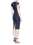 Back View - Click To Enlarge - VICTORIA BECKHAM - Plumetis insert compact crepe dress