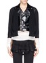 Main View - Click To Enlarge - TOGA ARCHIVES - Crochet cuff cardigan combo leather jacket