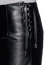 Detail View - Click To Enlarge - TOGA ARCHIVES - Lace weave eyelet leather skirt