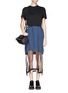 Figure View - Click To Enlarge - TOGA ARCHIVES - Bow side cotton piqué cropped T-shirt