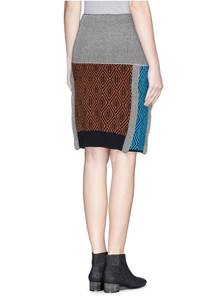 Back View - Click To Enlarge - TOGA ARCHIVES - Mix jacquard knit skirt