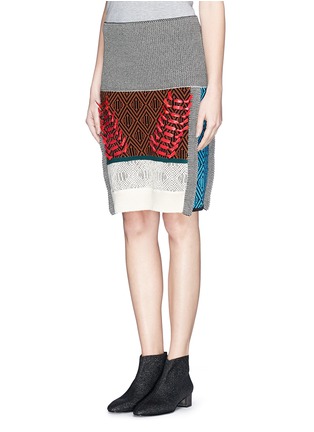 Front View - Click To Enlarge - TOGA ARCHIVES - Mix jacquard knit skirt