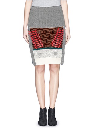 Main View - Click To Enlarge - TOGA ARCHIVES - Mix jacquard knit skirt