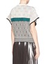 Back View - Click To Enlarge - TOGA ARCHIVES - Faux leather ribbon jacquard knit top