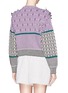Back View - Click To Enlarge - TOGA ARCHIVES - Mix jacquard knit cardigan