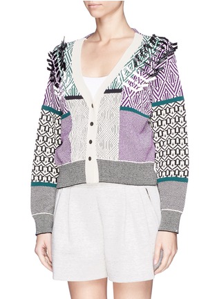 Front View - Click To Enlarge - TOGA ARCHIVES - Mix jacquard knit cardigan