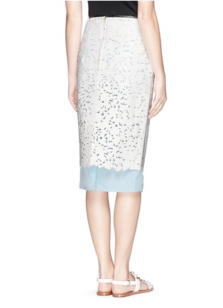 Back View - Click To Enlarge - TOGA ARCHIVES - Embossed lasercut pencil skirt