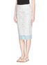 Front View - Click To Enlarge - TOGA ARCHIVES - Embossed lasercut pencil skirt