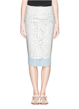 Main View - Click To Enlarge - TOGA ARCHIVES - Embossed lasercut pencil skirt