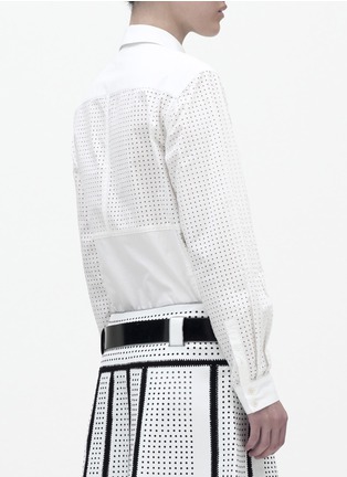 Back View - Click To Enlarge - PROENZA SCHOULER - Perforated cotton shirt