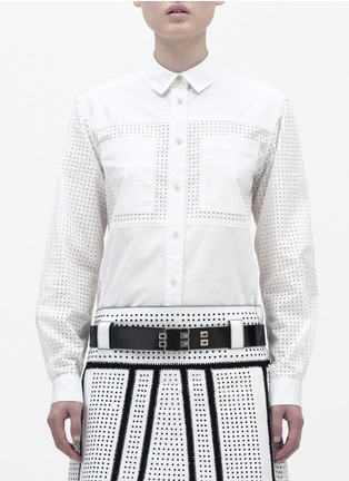 Main View - Click To Enlarge - PROENZA SCHOULER - Perforated cotton shirt