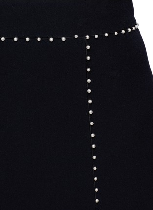 Detail View - Click To Enlarge - ALEXANDER MCQUEEN - Pearl embellished A-line skirt