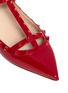 Detail View - Click To Enlarge - VALENTINO GARAVANI - Rockstud caged patent leather flats