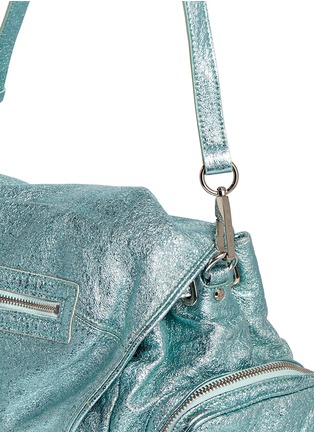 Detail View - Click To Enlarge - ALEXANDER WANG - Marti three-way metallic leather backpack