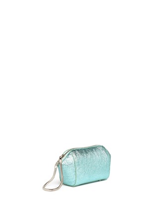 Detail View - Click To Enlarge - ALEXANDER WANG - Chastity metallic leather pouch