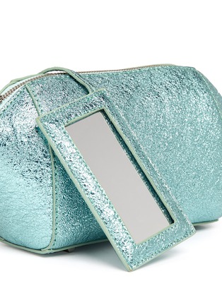 Detail View - Click To Enlarge - ALEXANDER WANG - Chastity metallic leather pouch