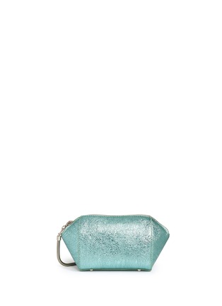 Main View - Click To Enlarge - ALEXANDER WANG - Chastity metallic leather pouch