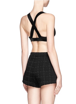 Back View - Click To Enlarge - T BY ALEXANDER WANG - Wool-blend criss cross back bra