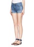 Front View - Click To Enlarge - CURRENT/ELLIOTT - The Bicycle cut-off denim shorts