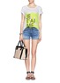 Figure View - Click To Enlarge - CURRENT/ELLIOTT - The Bicycle cut-off denim shorts