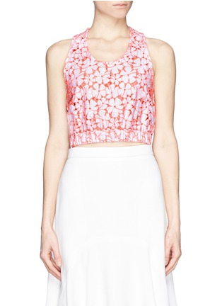 Main View - Click To Enlarge - MSGM - Floral lace tank top