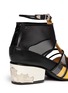 Detail View - Click To Enlarge - TOGA SHOES - Mesh cutout leather booties