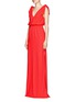 Front View - Click To Enlarge - MSGM - Shoulder knot crepe gown