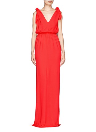 Main View - Click To Enlarge - MSGM - Shoulder knot crepe gown