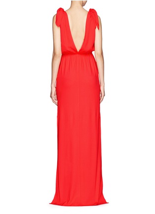 Figure View - Click To Enlarge - MSGM - Shoulder knot crepe gown