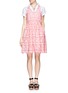 Figure View - Click To Enlarge - MSGM - Lace flower flare dress