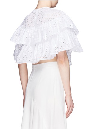 Back View - Click To Enlarge - MSGM - Eyelet layered top