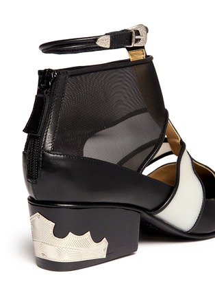 Detail View - Click To Enlarge - TOGA ARCHIVES - Mesh cutout leather booties