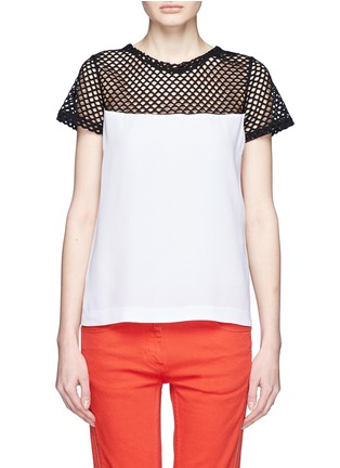 Main View - Click To Enlarge - SANDRO - Mesh shoulder and sleeve top