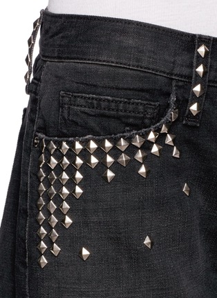 Detail View - Click To Enlarge - CURRENT/ELLIOTT - The Boyfriend stud cut-off denim shorts